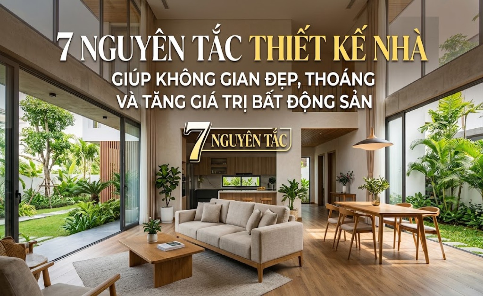 7 nguyên tắc thiết kế nhà giúp không gian đẹp, thoáng và tăng giá trị bất động sản