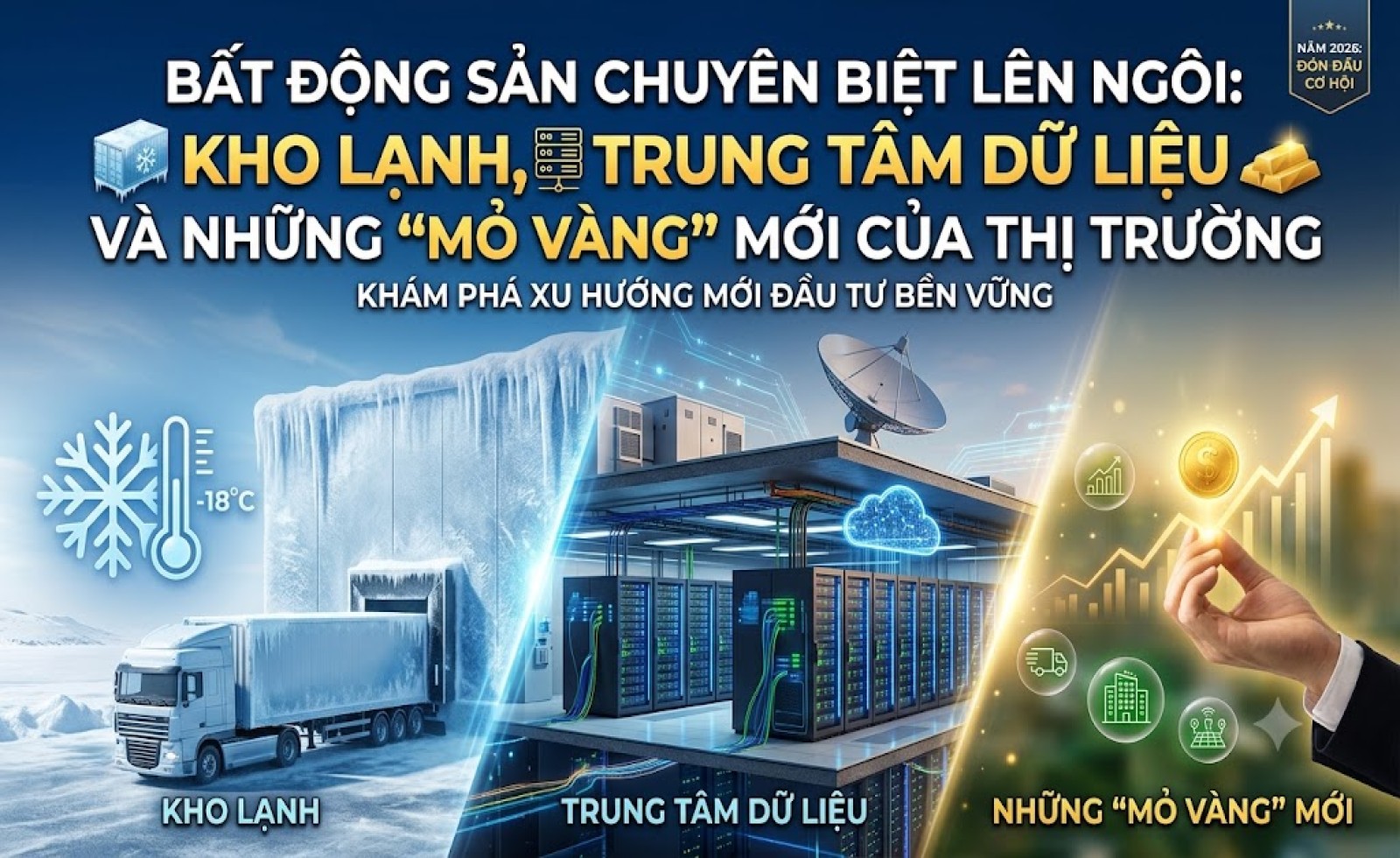Bất động sản chuyên biệt lên ngôi: Kho lạnh, trung tâm dữ liệu và những “mỏ vàng” mới của thị trường
