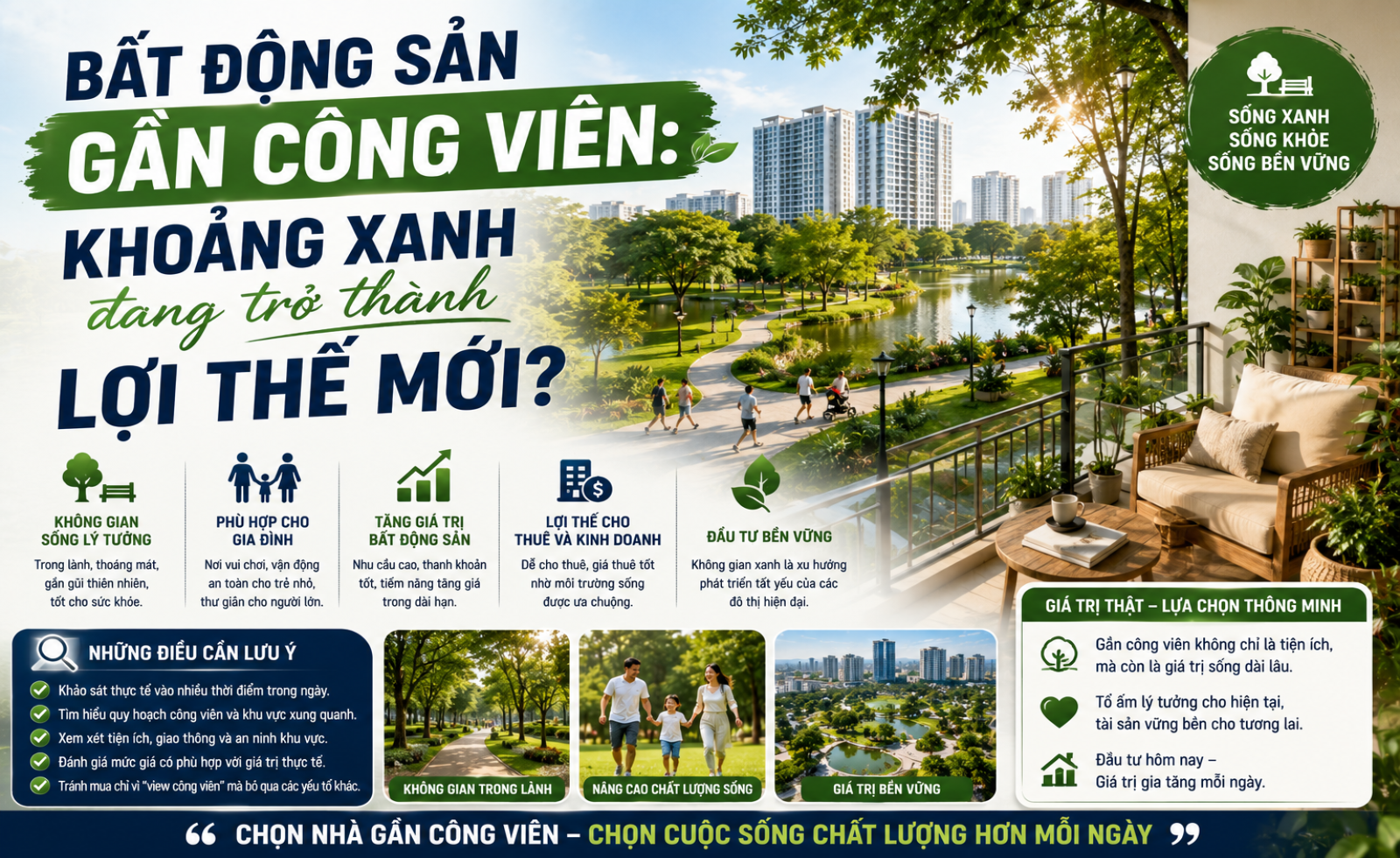 Bất động sản gần công viên: Khoảng xanh đang trở thành lợi thế mới?