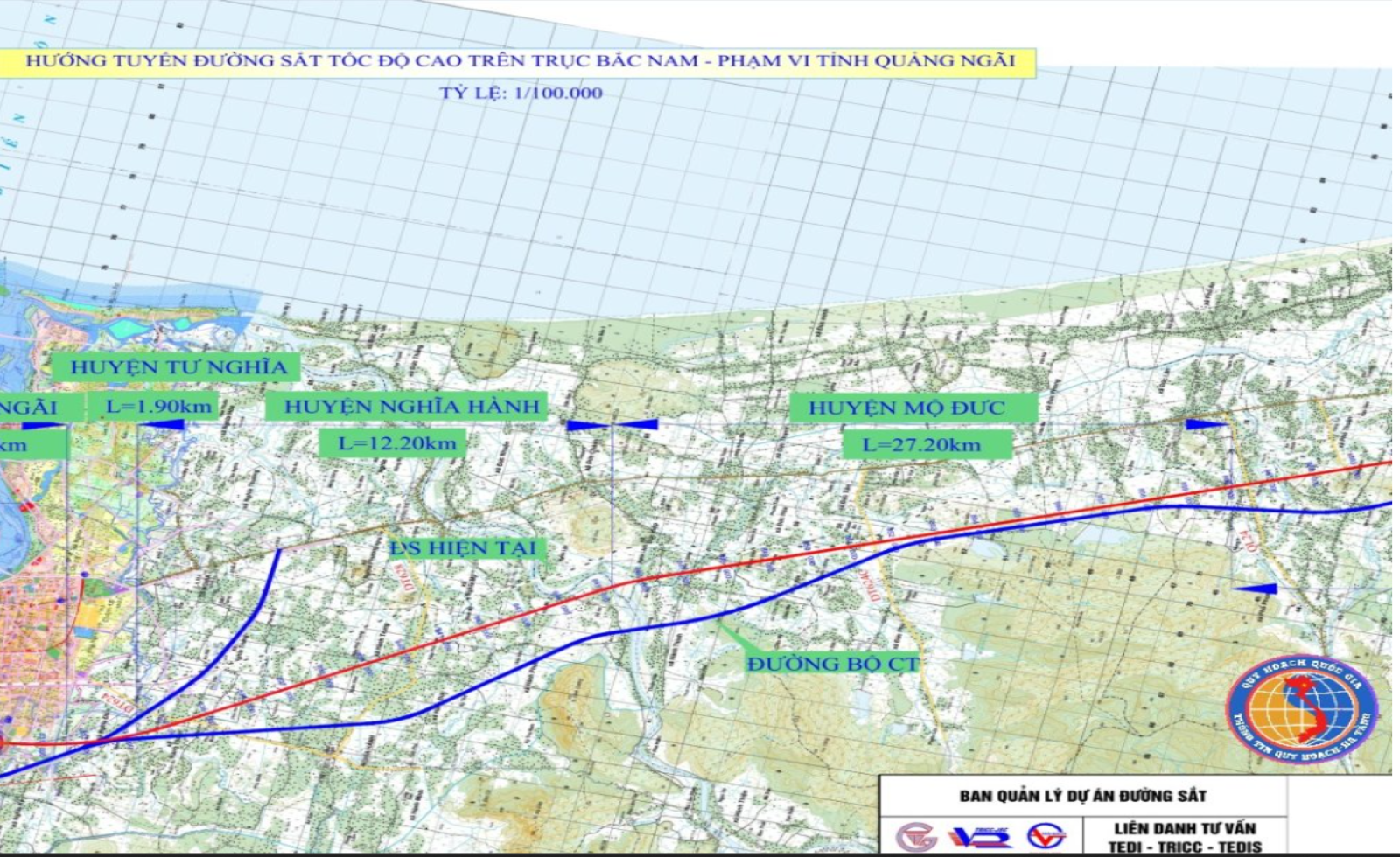 Bộ Xây dựng thông tin về tuyến đường sắt tốc độ cao 350km/h đoạn chạy qua Quảng Ngãi