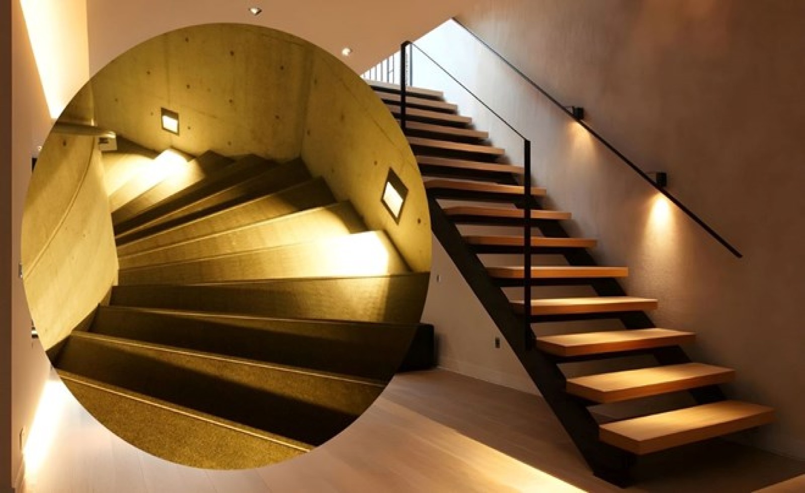 Cách thiết kế đèn giúp cầu thang thêm nổi bật