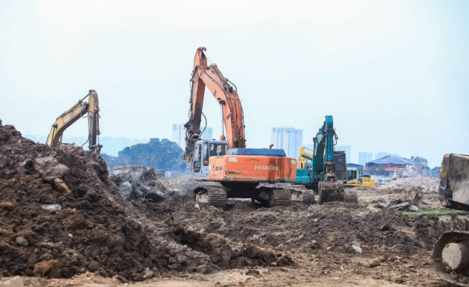 Cận cảnh đại công trường hồ điều hòa Phú Đô 800 tỷ đồng