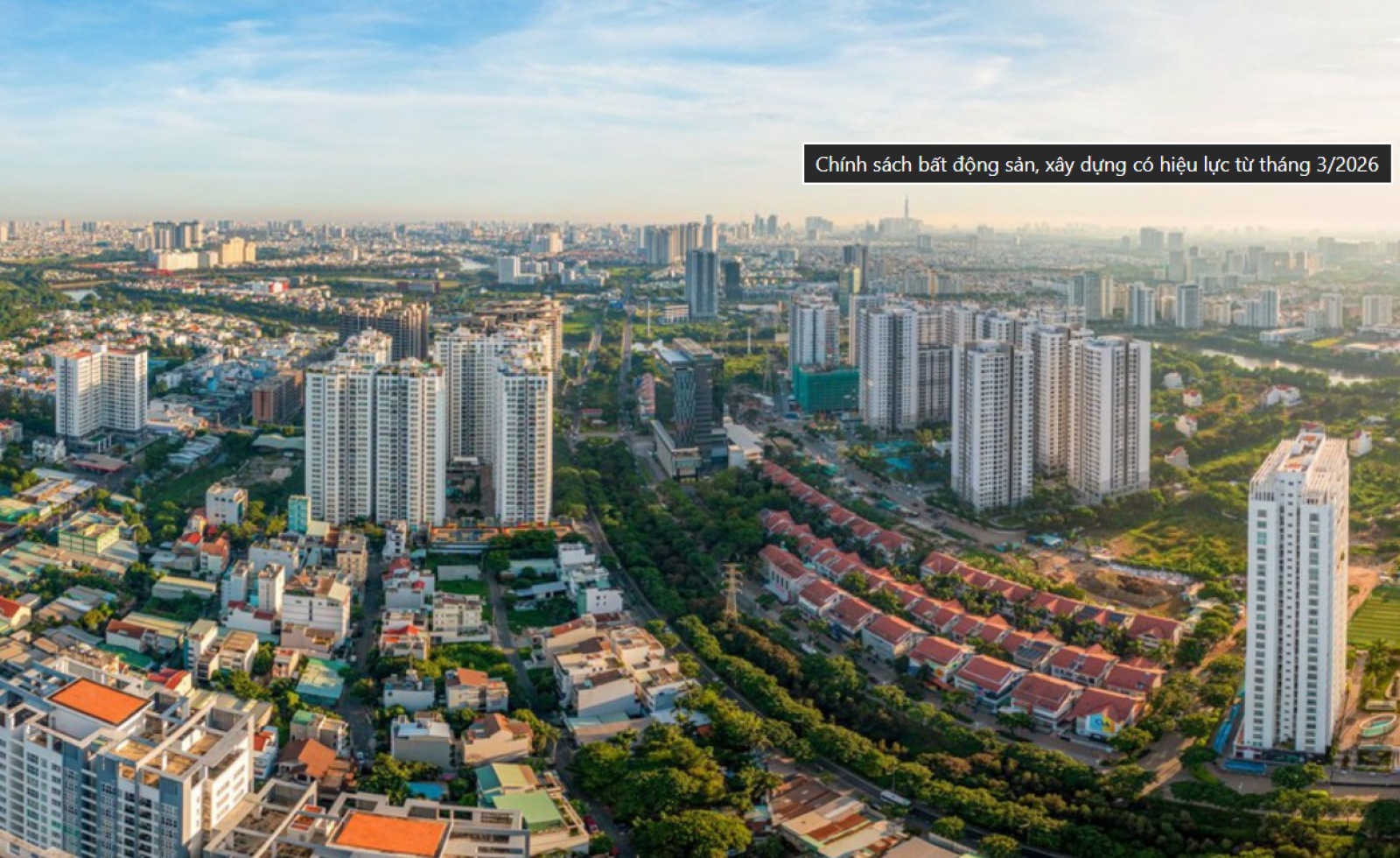 Chính sách bất động sản, xây dựng có hiệu lực từ tháng 3/2026