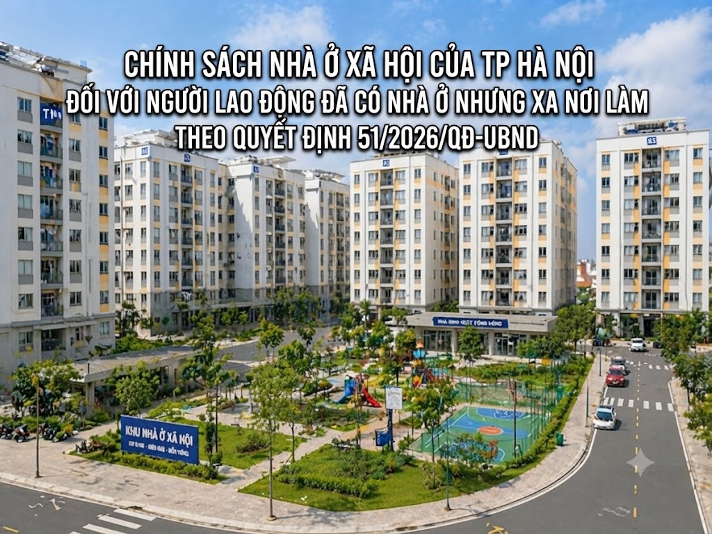 Chính sách nhà ở xã hội của TP Hà Nội đối với người lao động đã có nhà ở nhưng xa nơi làm theo Quyết định 51/2026/QĐ-UBND