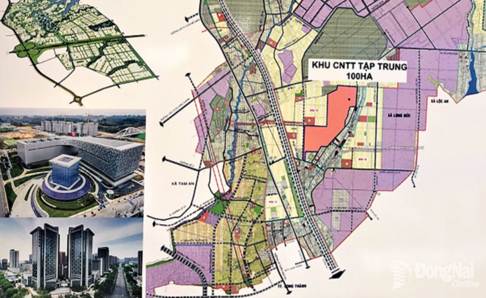 Đồng Nai duyệt nhiệm vụ quy hoạch 1/2000 Khu công nghệ số gần 120ha gần sân bay Long Thành