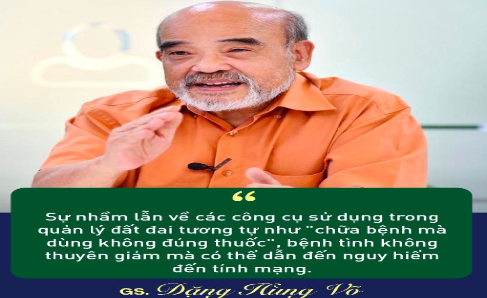 GS Đặng Hùng Võ: Dự thảo Luật Đất đai đề xuất phải có đất ở để làm dự án, “hòn đá” ngáng đường phát triển thị trường bất động sản