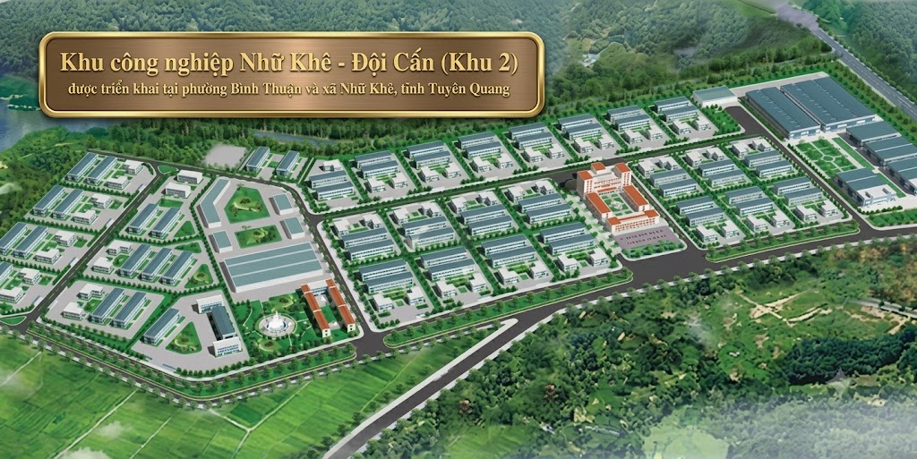 Khu công nghiệp Nhữ Khê - Đội Cấn (Khu 2) được triển khai tại phường Bình Thuận và xã Nhữ Khê, tỉnh Tuyên Quang