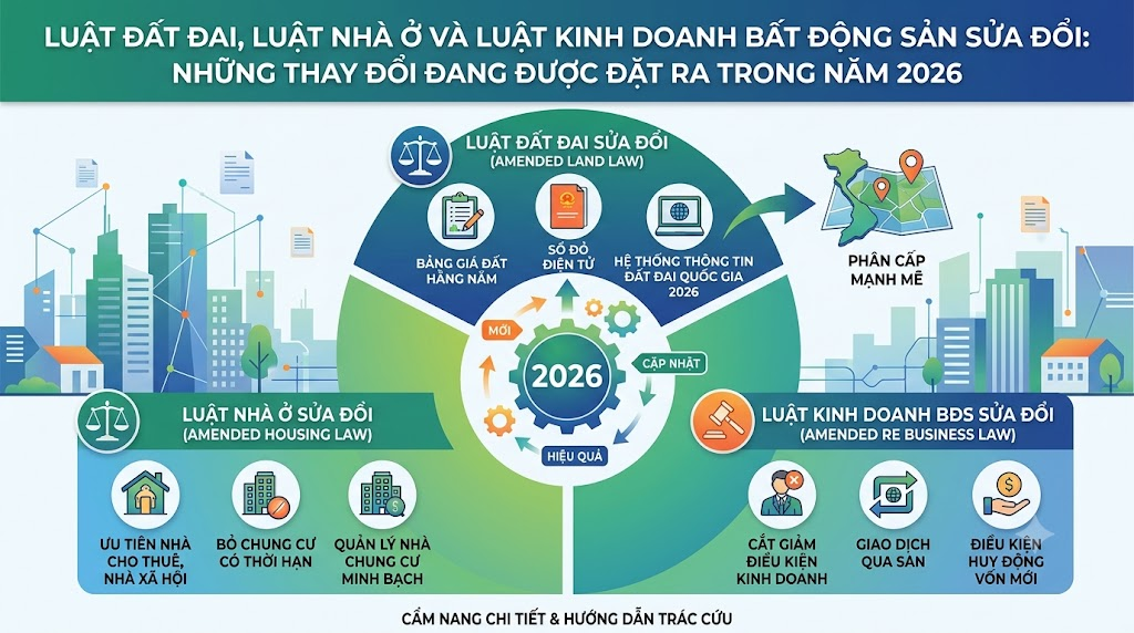Luật Đất đai, Luật Nhà ở và Luật Kinh doanh bất động sản sửa đổi: Những thay đổi đang được đặt ra trong năm 2026