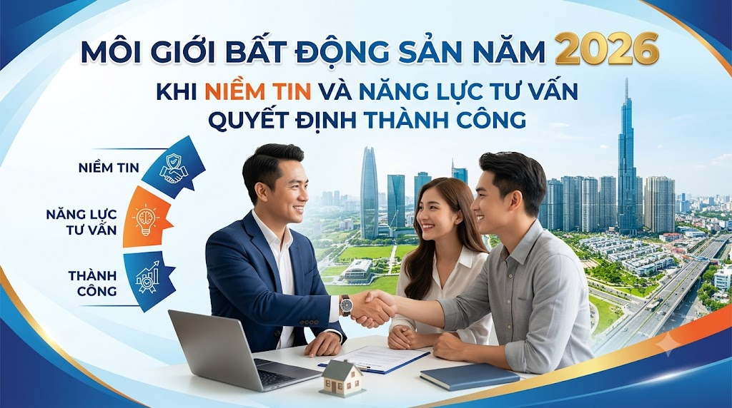 Môi giới bất động sản năm 2026: Khi niềm tin và năng lực tư vấn quyết định thành công