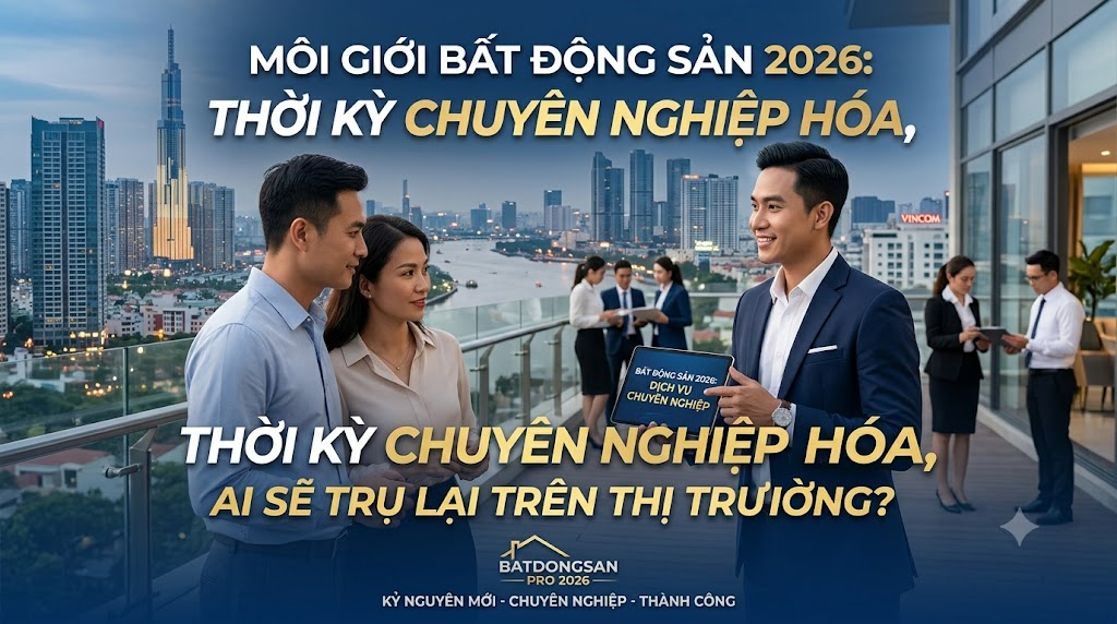 Môi giới bất động sản năm 2026: Thời kỳ chuyên nghiệp hóa, ai sẽ trụ lại trên thị trường?