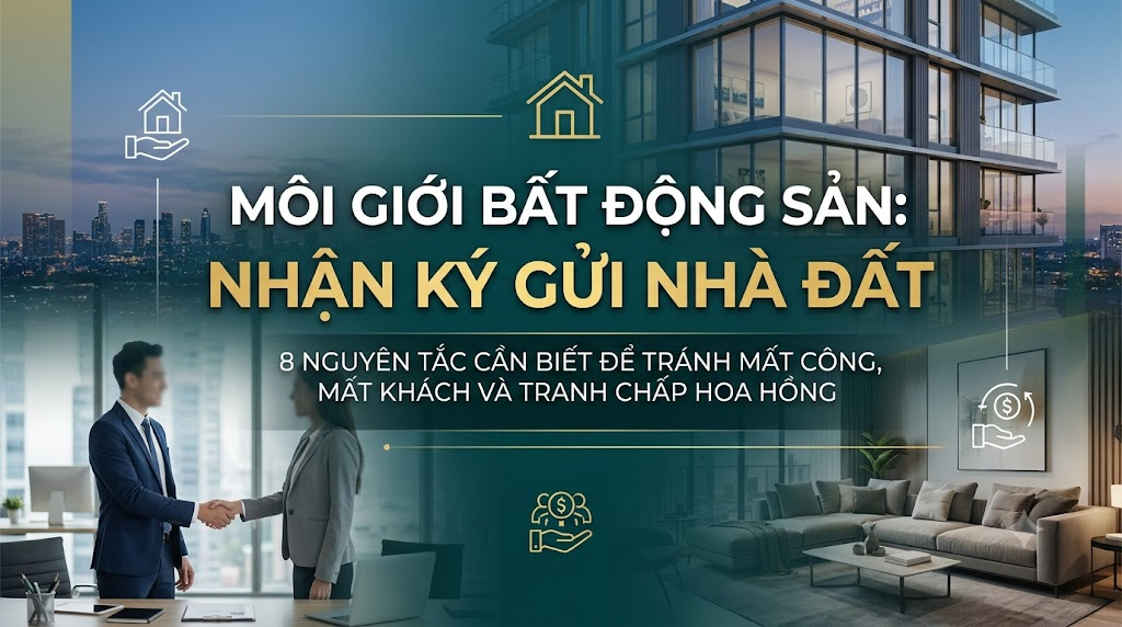 Môi giới bất động sản nhận ký gửi nhà đất: 8 nguyên tắc cần biết để tránh mất công, mất khách và tranh chấp hoa hồng