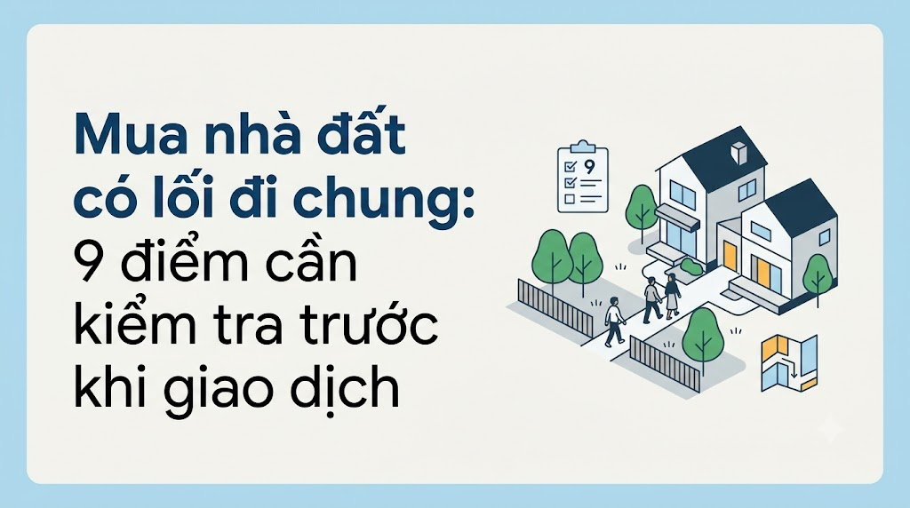 Mua nhà đất có lối đi chung: 9 điểm cần kiểm tra trước khi giao dịch