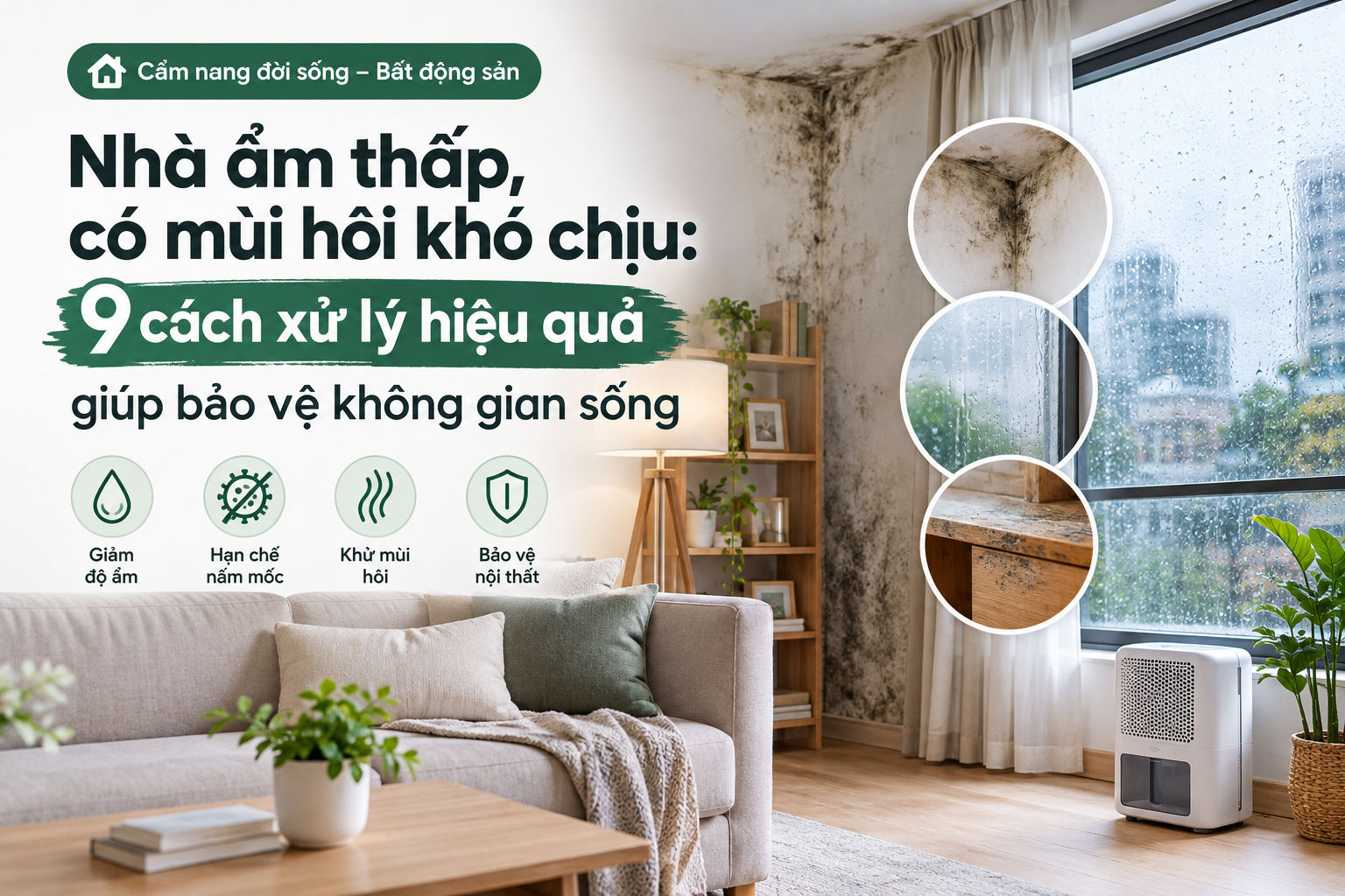 Nhà ẩm thấp, có mùi hôi khó chịu: 9 cách xử lý hiệu quả giúp bảo vệ không gian sống