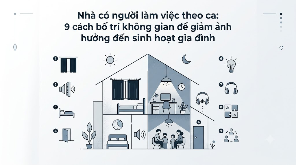Nhà có người làm việc theo ca: 9 cách bố trí không gian để giảm ảnh hưởng đến sinh hoạt gia đình