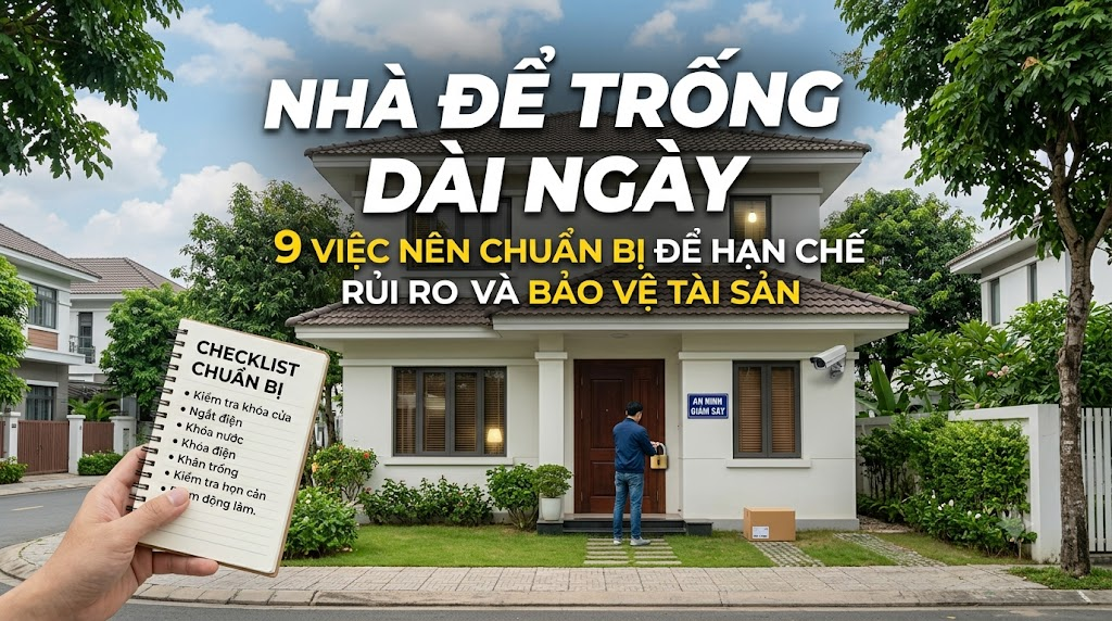 Nhà để trống dài ngày: 9 việc nên chuẩn bị để hạn chế rủi ro và bảo vệ tài sản