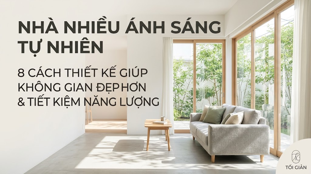Nhà nhiều ánh sáng tự nhiên: 8 cách thiết kế giúp không gian đẹp hơn và tiết kiệm năng lượng