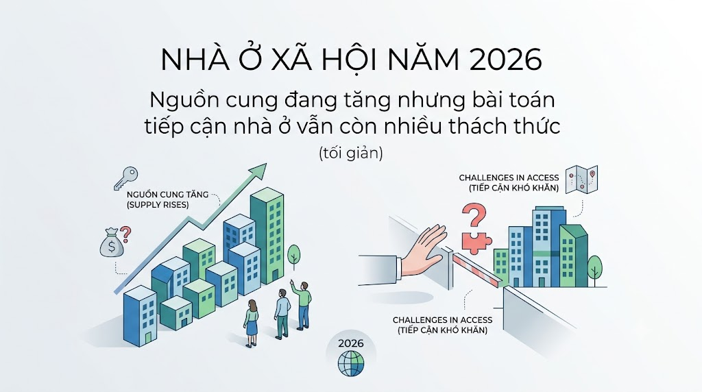 Nhà ở xã hội năm 2026: Nguồn cung đang tăng nhưng bài toán tiếp cận nhà ở vẫn còn nhiều thách thức