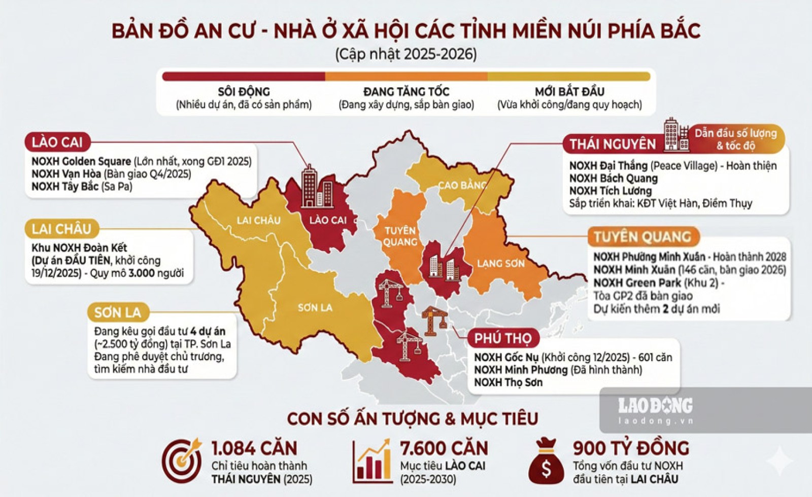 Nhà ở xã hội vùng Tây Bắc, chi tiết bản đồ và loạt dự án sắp hình thành