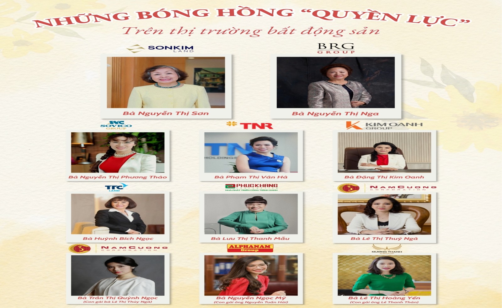 Những “bóng hồng” quyền lực của bất động sản: “Lão phật gia” của gia tộc hùng mạnh, nữ tỷ phú USD đầu tiên Việt Nam đến thế hệ F2 của các đại gia Việt