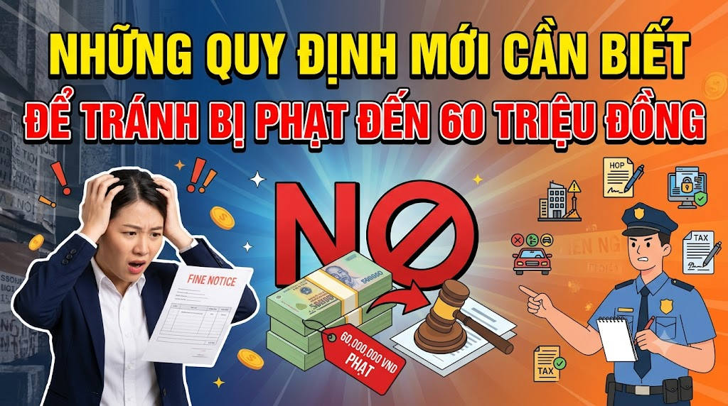 Những quy định mới cần biết để tránh bị phạt đến 60 triệu đồng