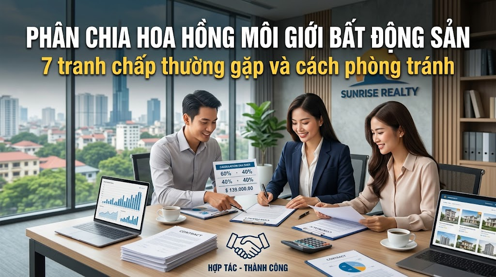 Phân chia hoa hồng môi giới bất động sản: 7 tranh chấp thường gặp và cách phòng tránh