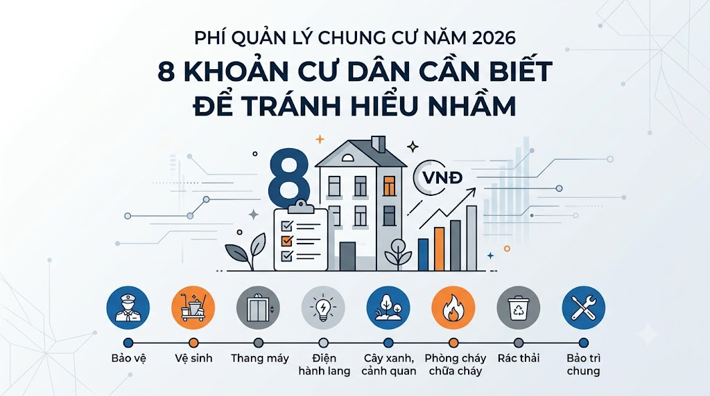 Phí quản lý chung cư năm 2026: 8 khoản cư dân cần biết để tránh hiểu nhầm