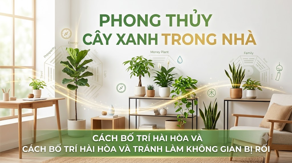 Phong Thủy Cây Xanh Trong Nhà: Cách Bố Trí Hài Hòa Và Tránh Làm Không Gian Bị Rối