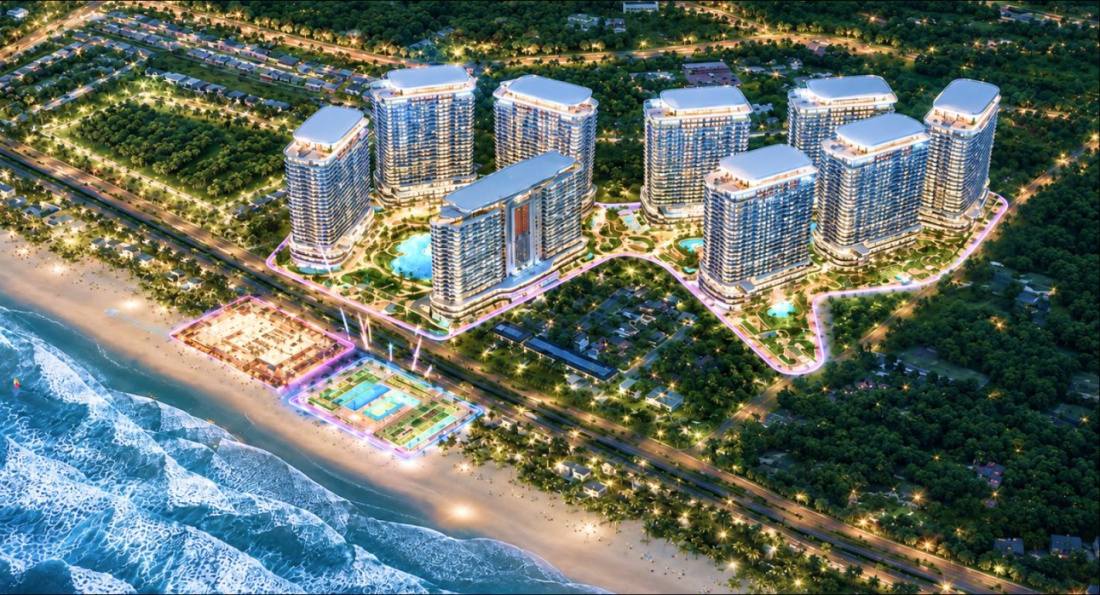 Q Topia tọa lạc tại mặt tiền đường Võ Thị Sáu, xã Phước Hải, TP.HCM