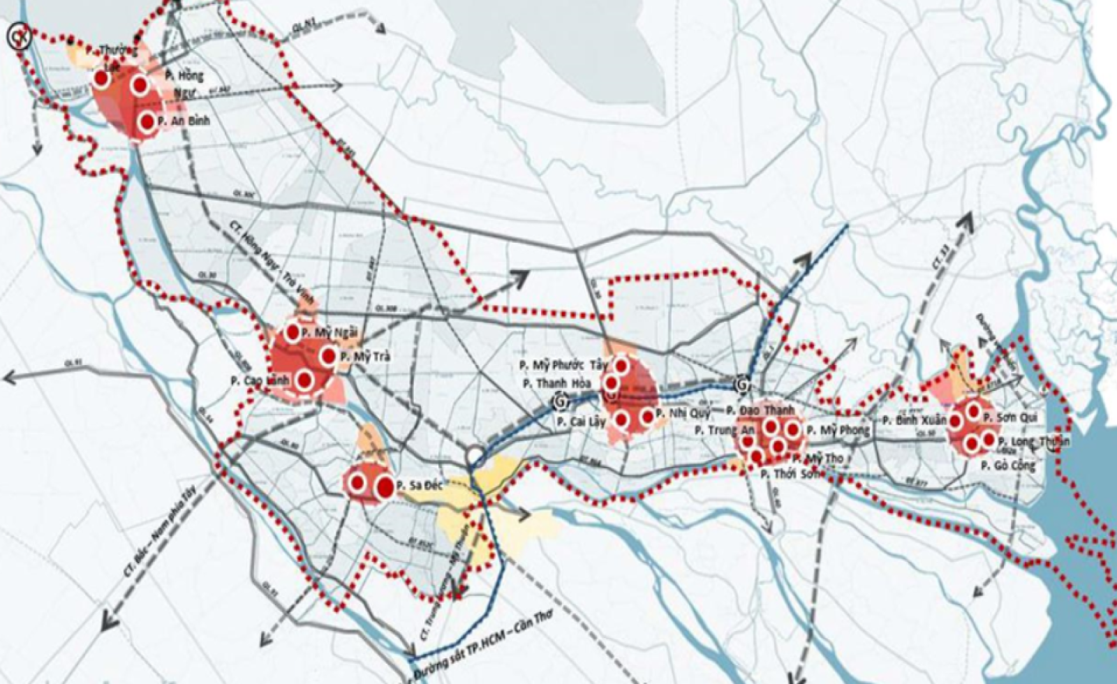 Quy hoạch Đồng Tháp 2030: 6 đô thị trung tâm nằm ở đâu?
