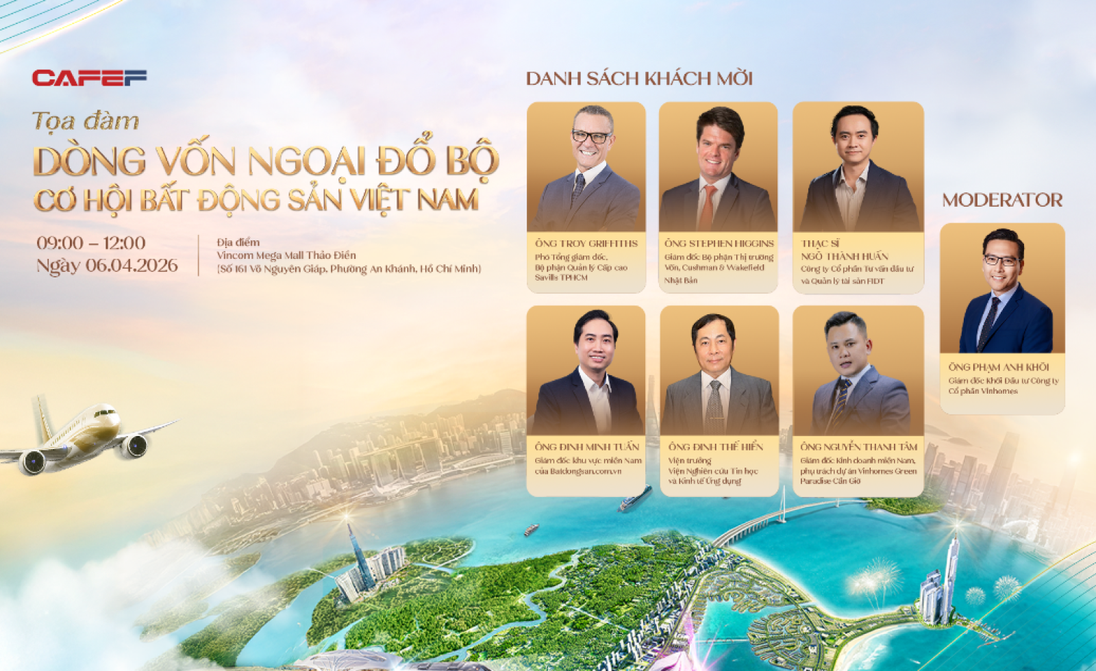 Sáng nay sẽ diễn ra Toạ đàm “Dòng vốn ngoại đổ bộ – Cơ hội bất động sản Việt Nam”