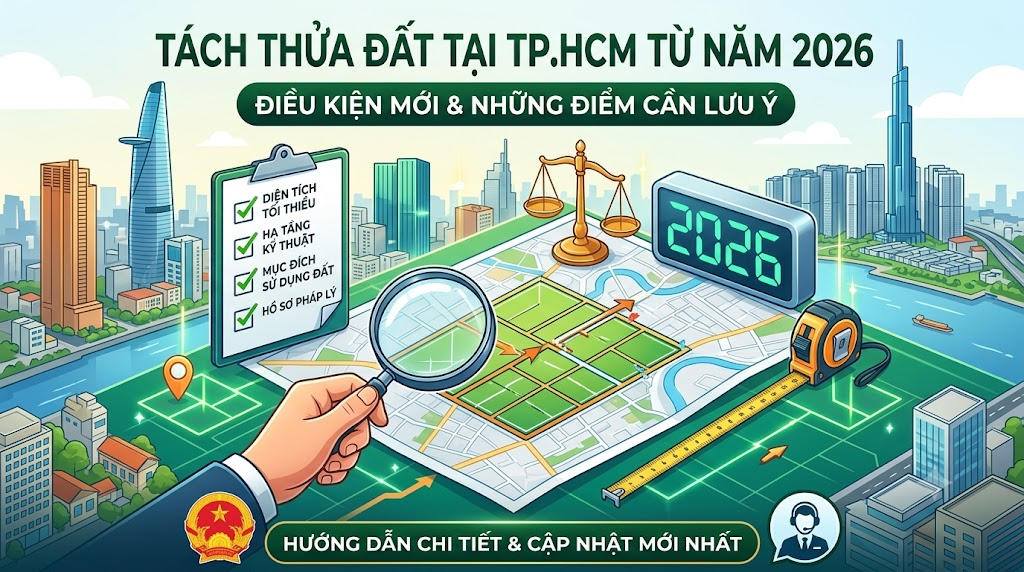 Tách thửa đất tại TP.HCM từ năm 2026: Điều kiện mới và những điểm cần lưu ý