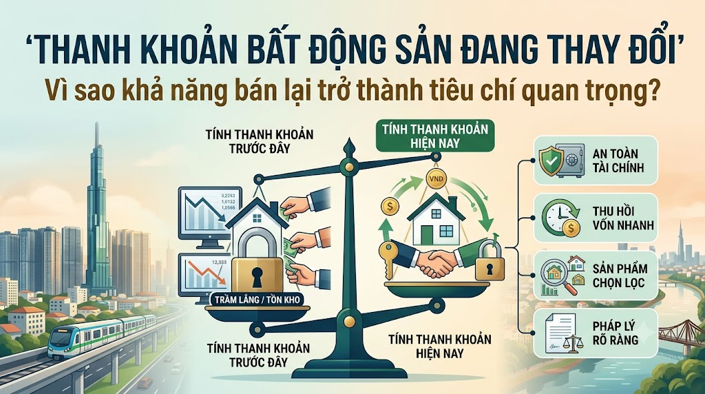 Thanh khoản bất động sản đang thay đổi: Vì sao khả năng bán lại trở thành tiêu chí quan trọng?