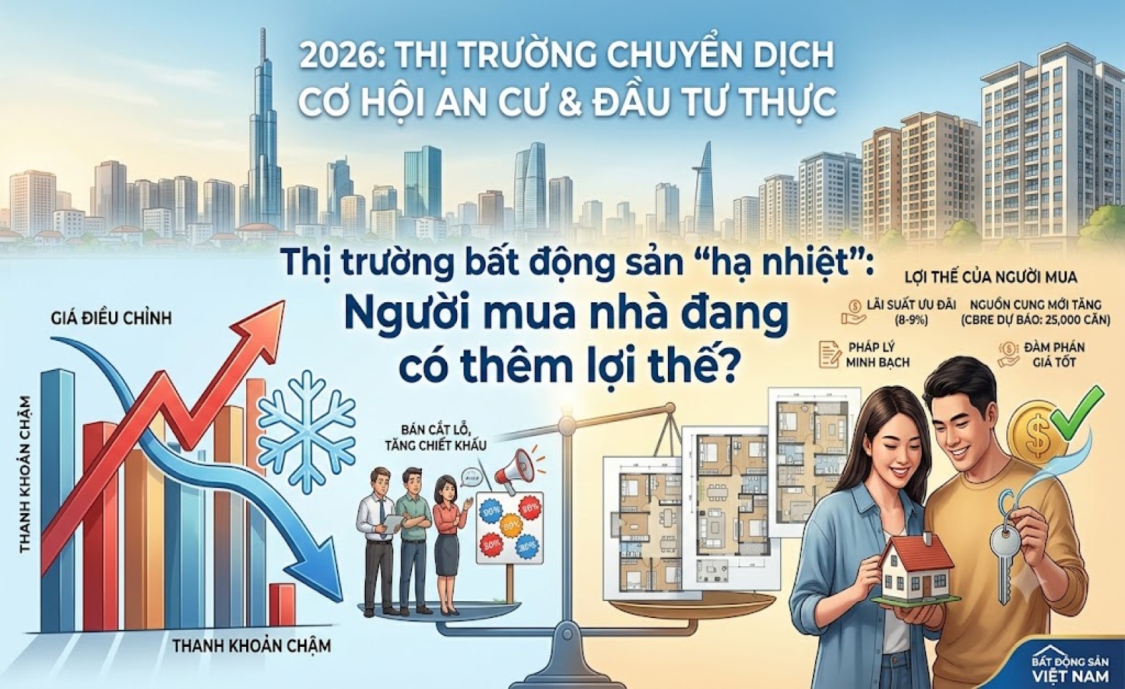Thị trường bất động sản “hạ nhiệt”: Người mua nhà đang có thêm lợi thế?