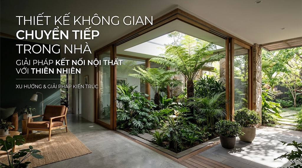 Thiết kế không gian chuyển tiếp trong nhà: Giải pháp kết nối nội thất với thiên nhiên