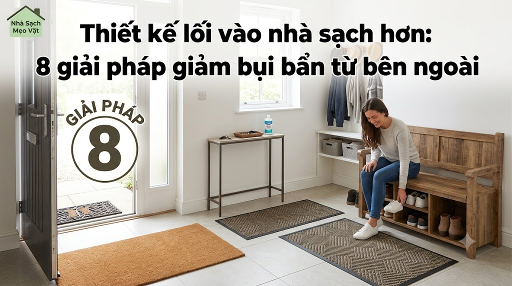 Thiết kế lối vào nhà sạch hơn: 8 giải pháp giảm bụi bẩn từ bên ngoài