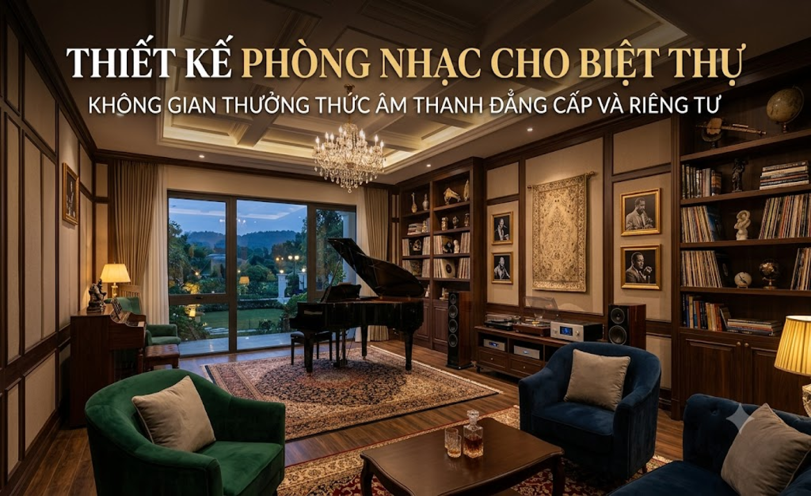 Thiết kế phòng nhạc cho biệt thự: Không gian thưởng thức âm thanh đẳng cấp và riêng tư