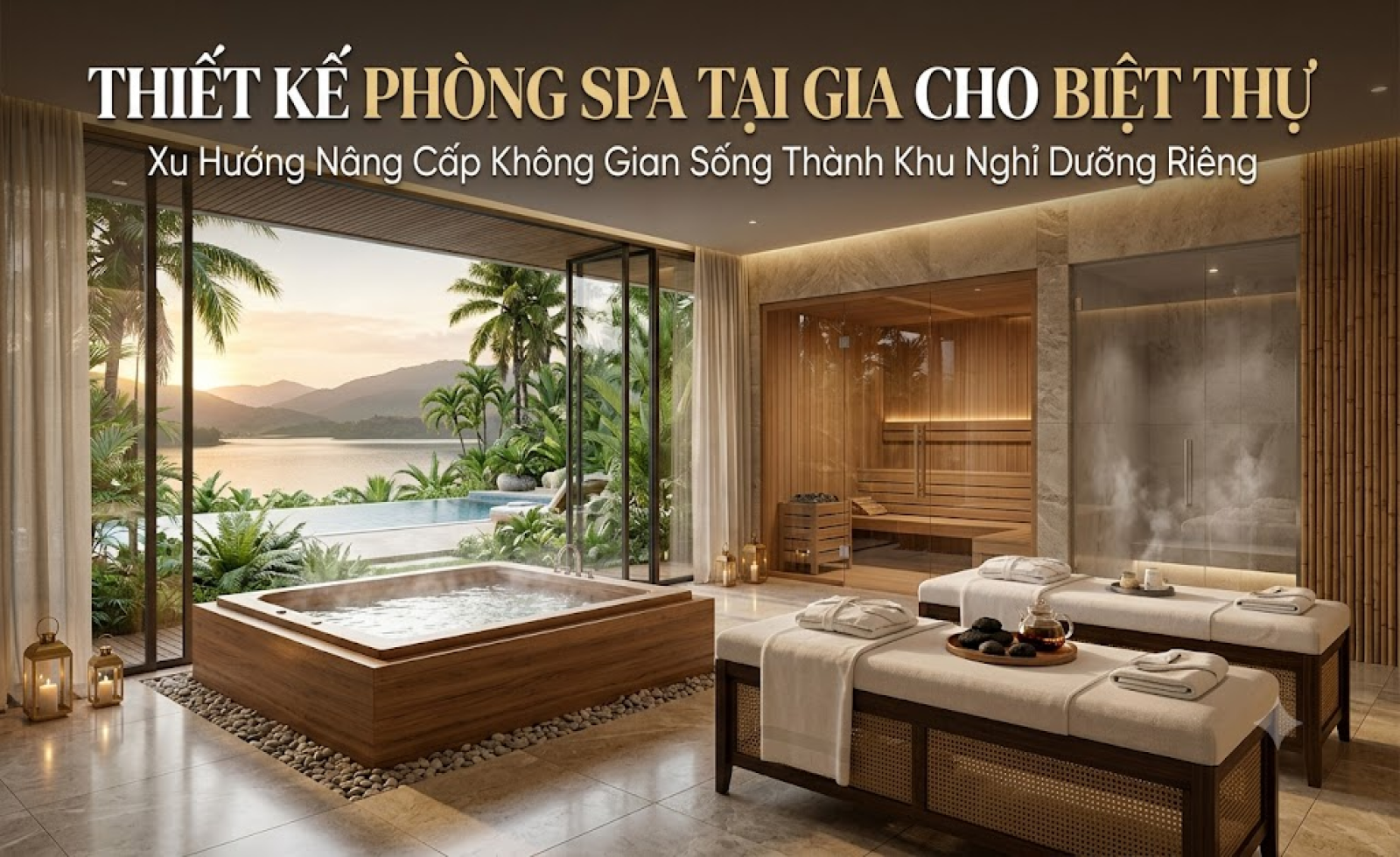 Thiết kế phòng spa tại gia cho biệt thự: Xu hướng nâng cấp không gian sống thành khu nghỉ dưỡng riêng