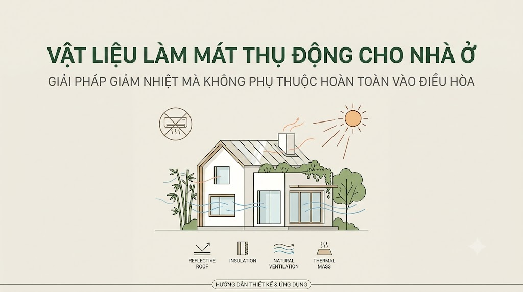 Vật liệu làm mát thụ động cho nhà ở: Giải pháp giảm nhiệt mà không phụ thuộc hoàn toàn vào điều hòa