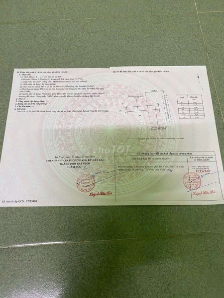 165m Nền ngang Bến Xe Trà Vinh