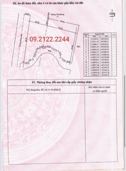 Bán Đất 3167.5m2 có 250 m2 thổ cư 48mét Mặt BIỂN giá 90 tỷ tại Cây Sao Xã Hàm Ninh Đặc Khu Phú Quốc