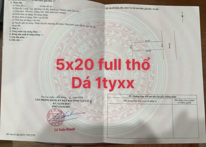 ❌Bán đất hẻm chính 206 lê duẩn chỉ 1tyxx