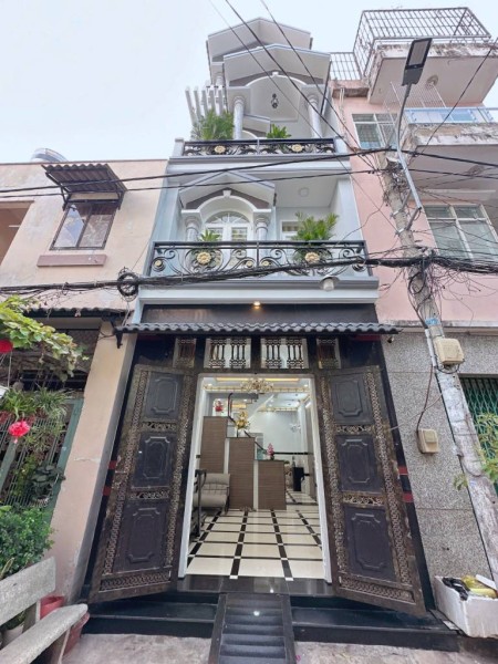 Bán nhà hẻm 135 gò xoài Bình Tân, nhà lầu 2,5 tầng, sổ hoàn công 4PN, giá rẻ