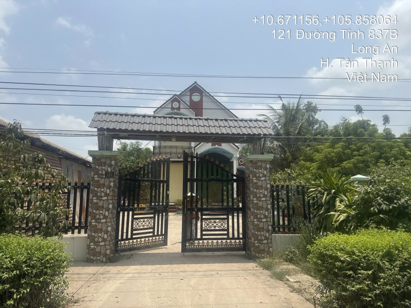Bán Nhà riêng, diện tích 1600m2 (full thổ cư) giá 3.7 tỷ tại Đường Tỉnh 837 Xã Hậu Thạnh Tây Huyện Tân Thạnh Long An