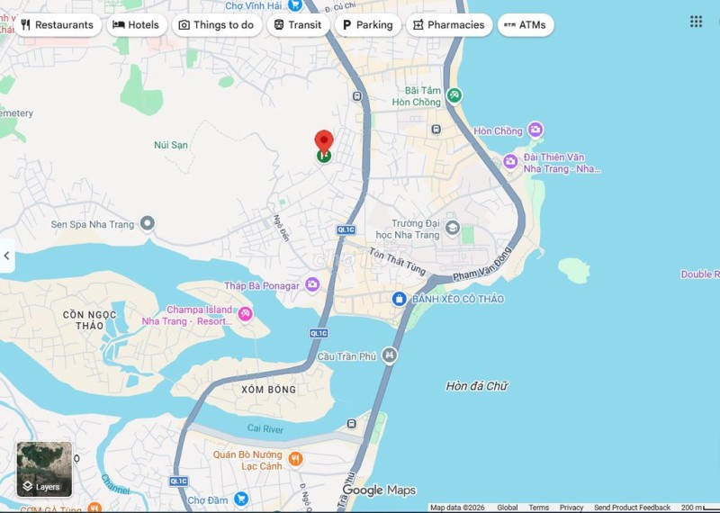 Bán nhà riêng đường Lý Ông Trọng, giáp biển Hòn Chồng Nha Trang