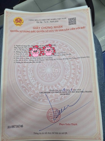 Chính chủ bán đất Mipeco Nha Trang 218m2, gần biển 150m, Vinmec 50m