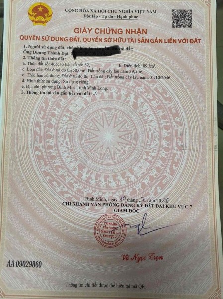Chính chủ bán nền lộ nhựa