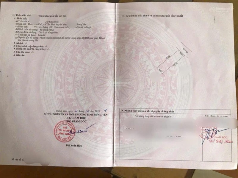 Cơ hội tốt sở hữu lô đất 91m2 tại xã việt yên (yên mỹ cũ), hưng yên