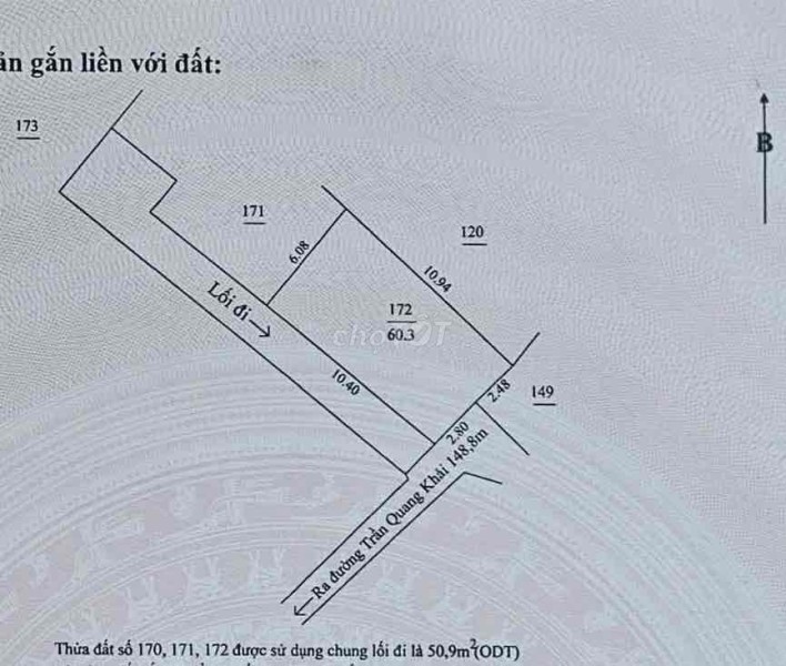 Đất 2 Mặc Kiệt 2m3 Trần Quang Khải Sơn Trà Đà Nẵng Diện Tích : 60m