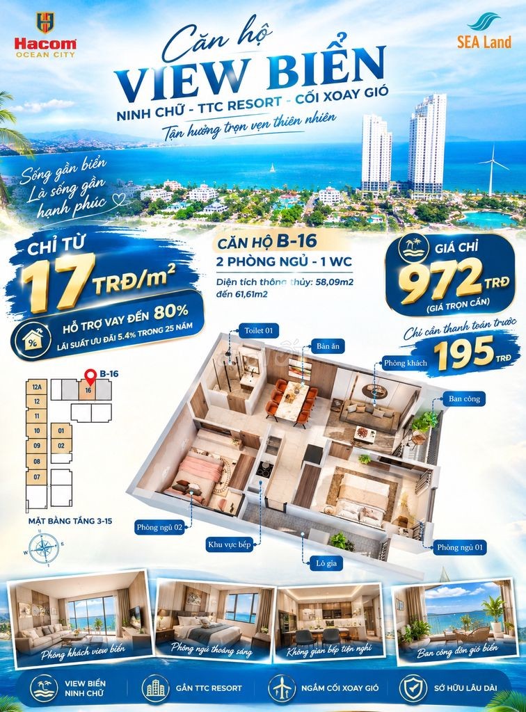 Bán căn hộ view biển năm sau bàn giao Hacom Ocean City Phan Rang - Ảnh 9