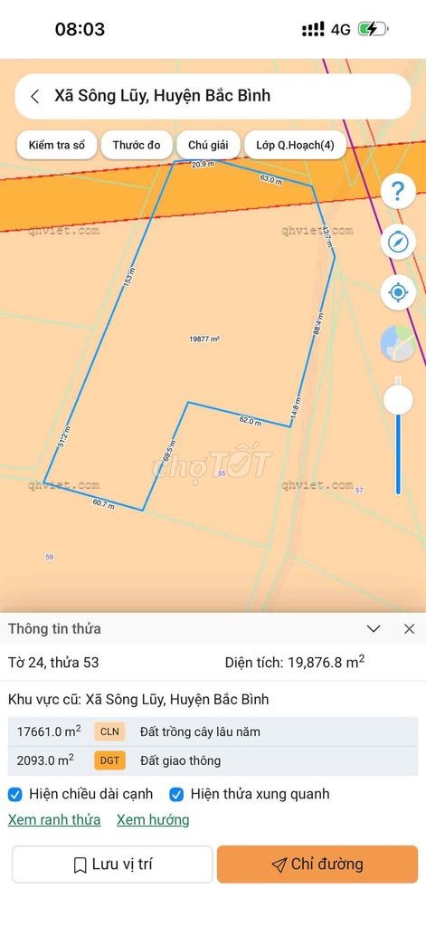 Đất thị trấn Lương Sơn Bắc Bình Bình Thuận 21483 m2 giá 1,8 tỉ - Ảnh 2